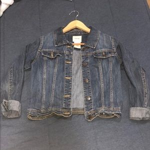 Dark denim jacket ( fairly worn)